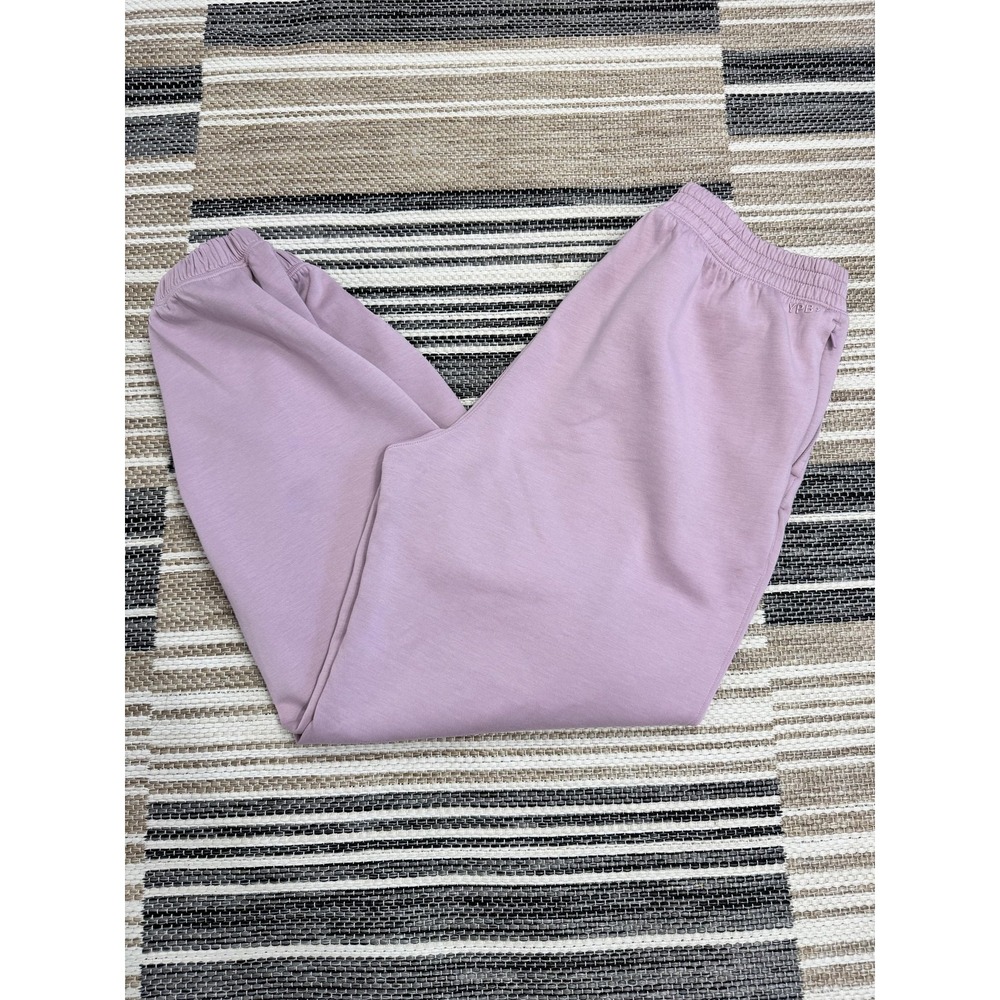 Abercrombie YPB NeoKNIT Jogger Pants Women's Large Pink Knit Zip Pocket